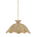 Solie One Light Pendant in Aged Brass
