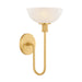 Aster One Light Wall Sconce in Aged Brass