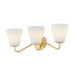Leonella Three Light Bath in Aged Brass