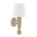 Nola One Light Wall Sconce in Aged Brass