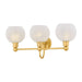 Jerica Three Light Bath in Aged Brass