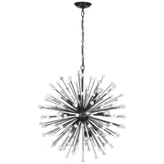 Lys 31" 15-Light Chandelier in Bronze and Alabaster