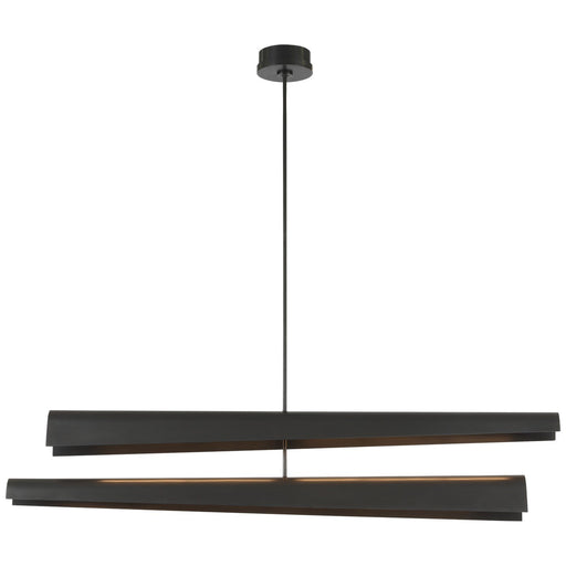 Piel 52" Multi-Positional Linear Pendant in Bronze