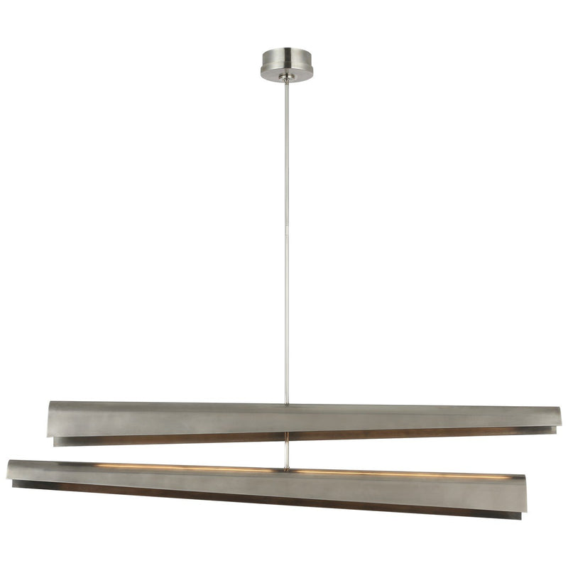 Piel 52" Multi-Positional Linear Pendant in Pewter