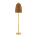 Beatrice One Light Floor Lamp in Aged Brass
