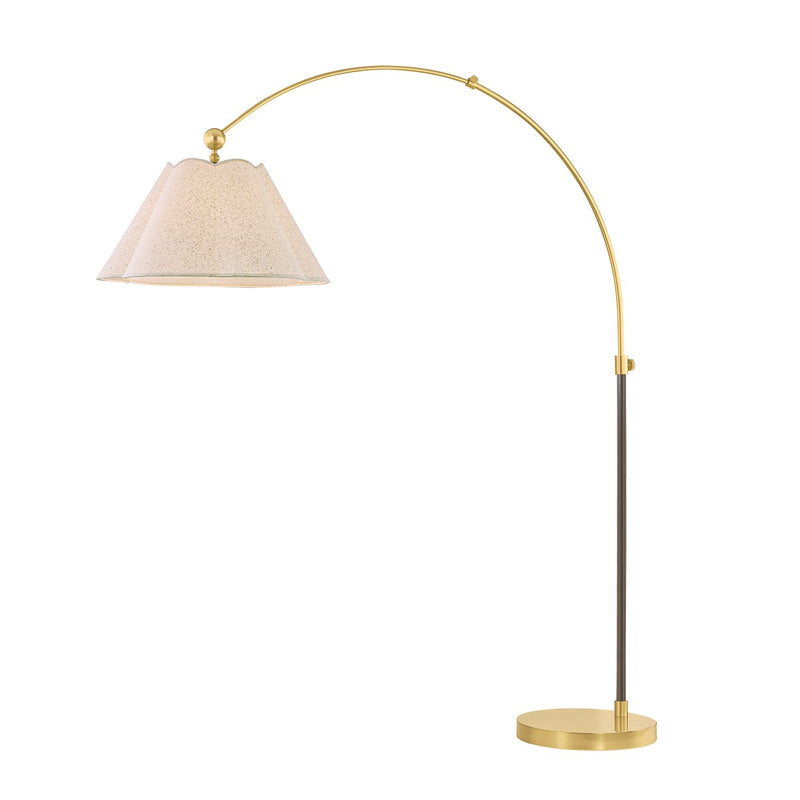 Janie One Light Floor Lamp in Aged Brass/True Bronze