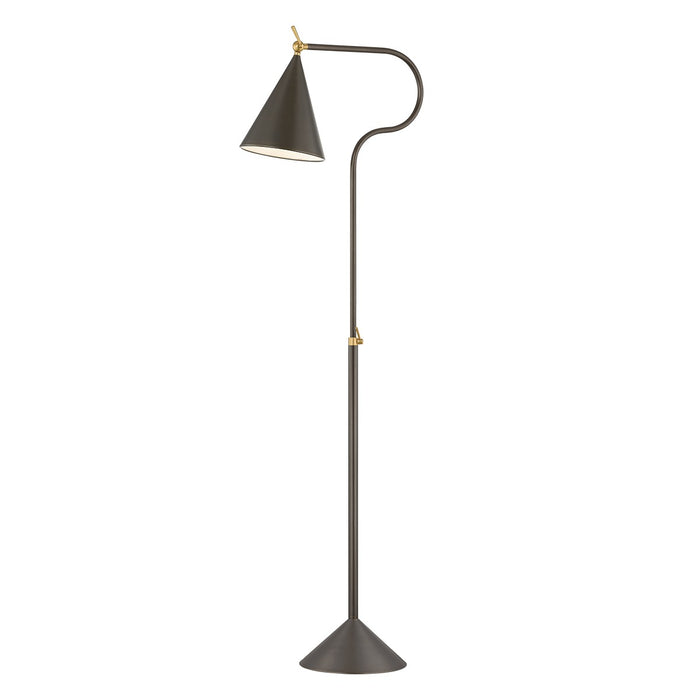 Harriet One Light Floor Lamp in Aged Brass/True Bronze