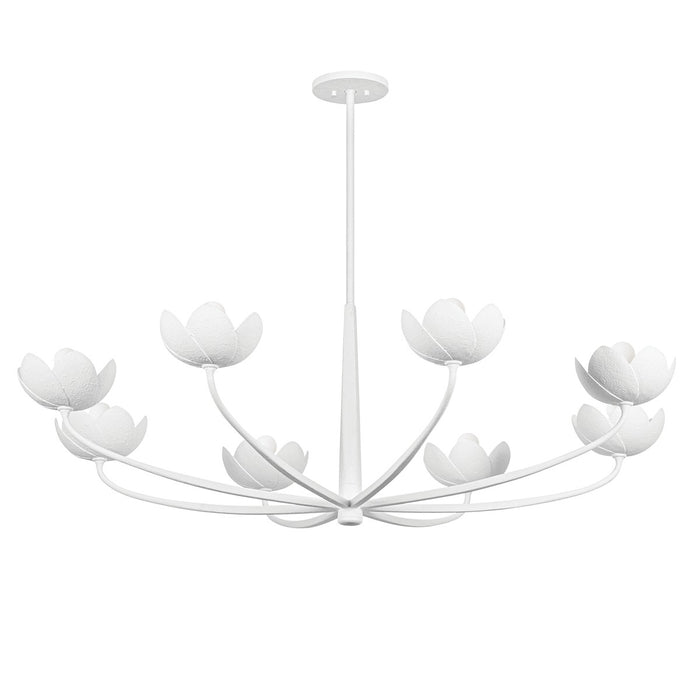 Arcata Eight Light Chandelier in Gesso White