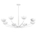 Arcata Eight Light Chandelier in Gesso White