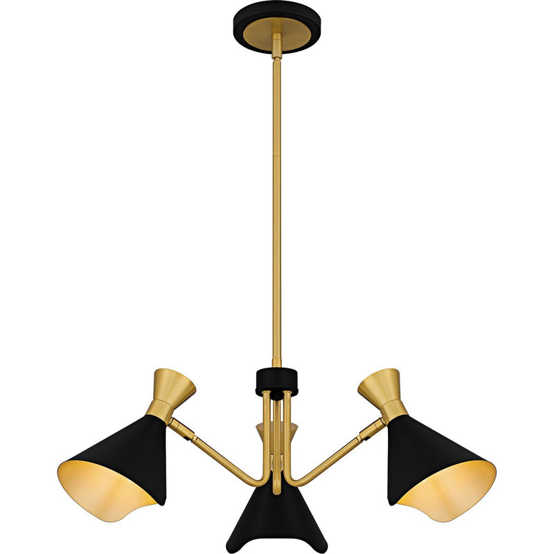 Arden 3-Light Chandelier in Matte Black