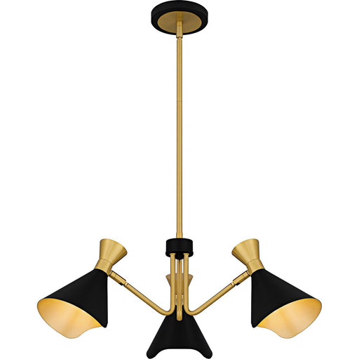 Arden 3-Light Chandelier in Matte Black