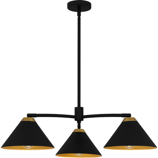 Alscott 3-Light Chandelier in Matte Black