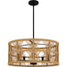 Axford Five Light Pendant in Matte Black