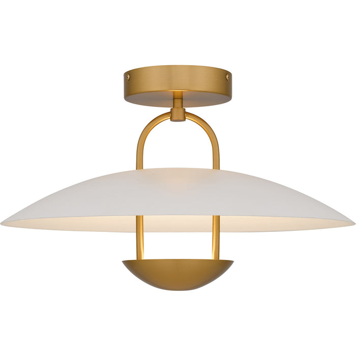Bingham LED Semi-Flush Mount in Brushed Gold