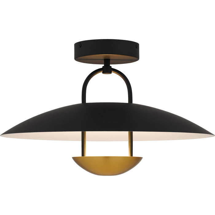 Bingham LED Semi-Flush Mount in Matte Black