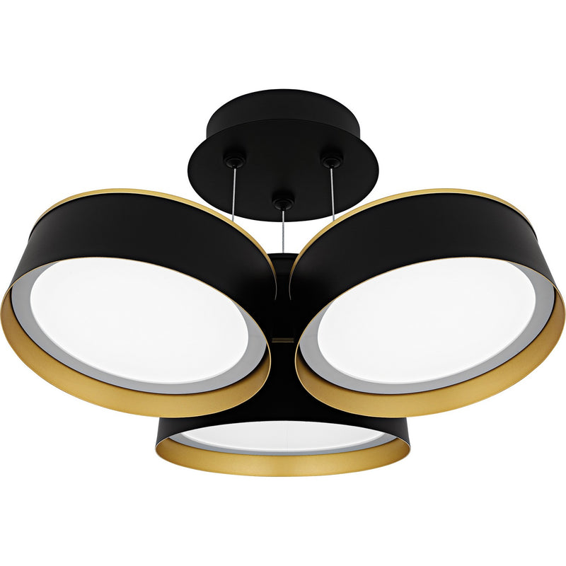 Byrnes LED Semi-Flush Mount in Matte Black