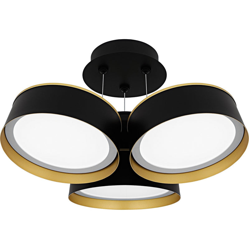 Byrnes Semi-Flush Mount in Matte Black