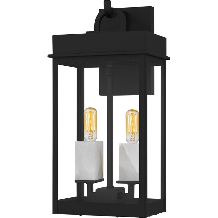 Carmen Two Light Outdoor Wall Lantern in Matte Black