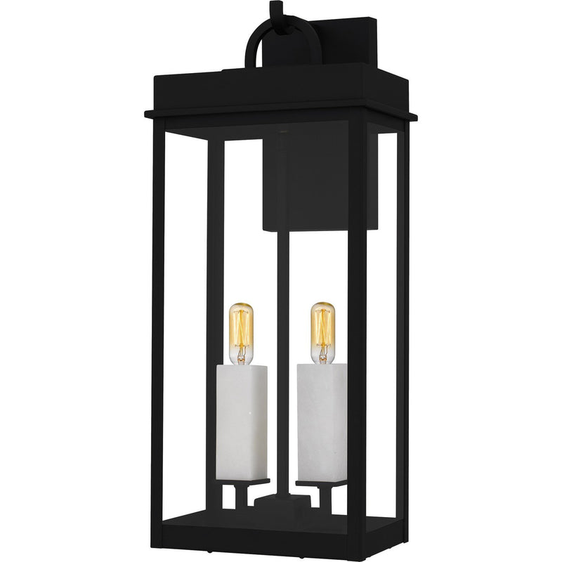 Carmen 2-Light Large Outdoor Wall Lantern in Matte Black