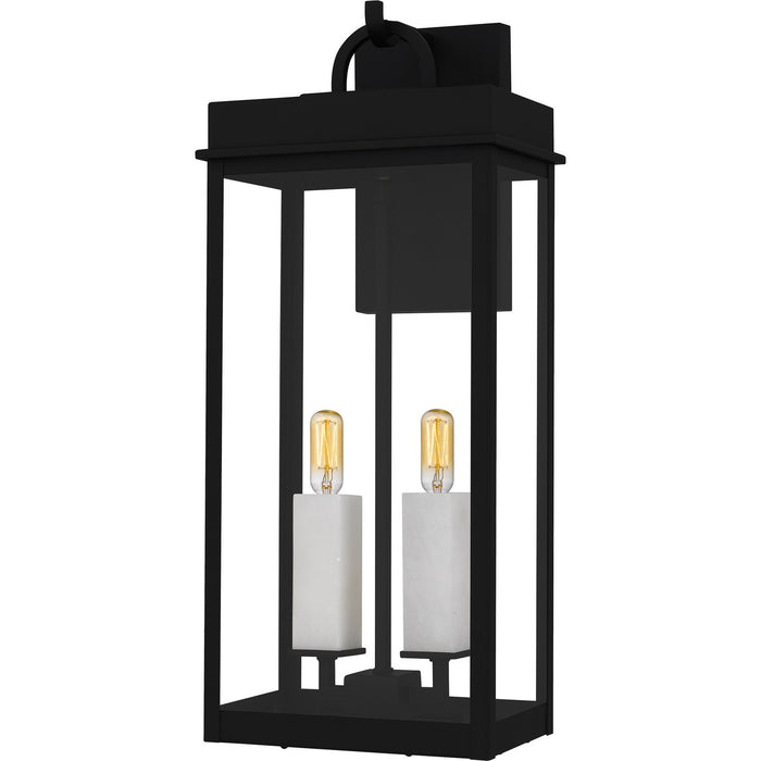 Carmen Two Light Outdoor Wall Lantern in Matte Black