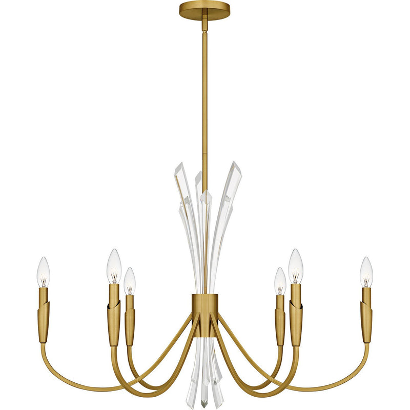 Cecily 6-Light Chandelier in Brushed Gold