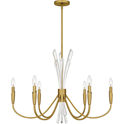 Cecily 6-Light Chandelier in Brushed Gold