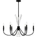 Cecily Six Light Chandelier in Matte Black