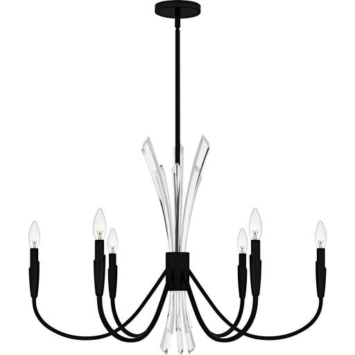 Cecily 6-Light Chandelier in Matte Black