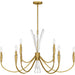 Cecily Nine Light Chandelier in Brushed Gold
