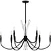 Cecily Nine Light Chandelier in Matte Black