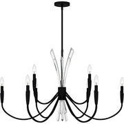 Cecily 9-Light Chandelier in Matte Black - Lamps Expo