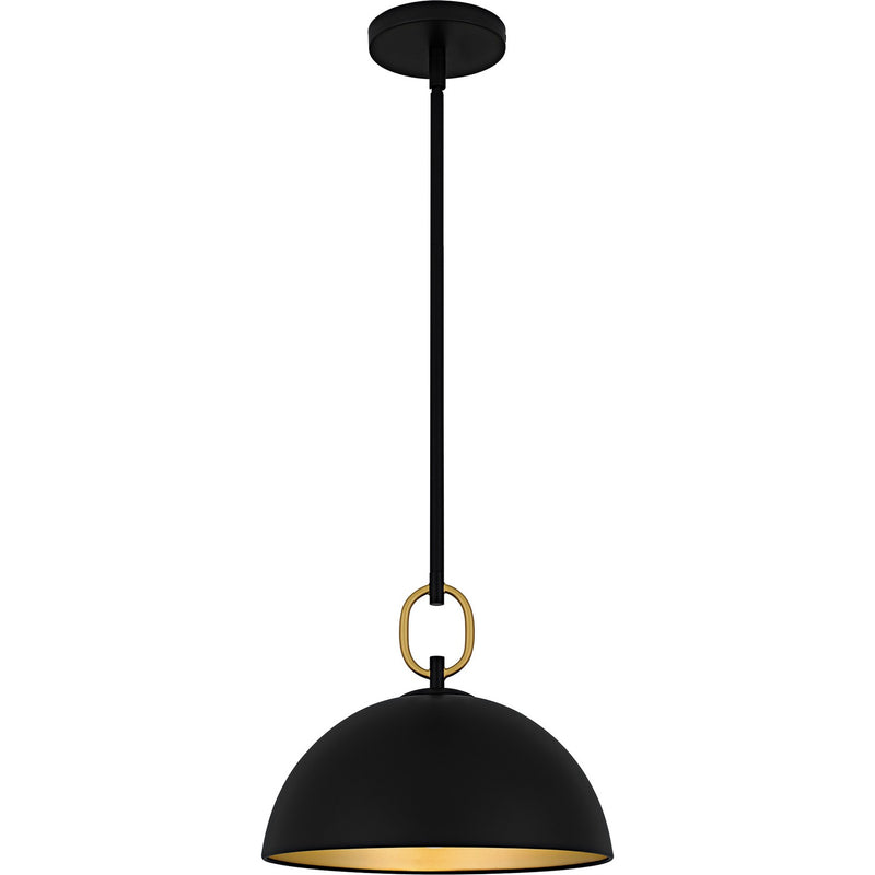 Cleo One Light Pendant in Matte Black