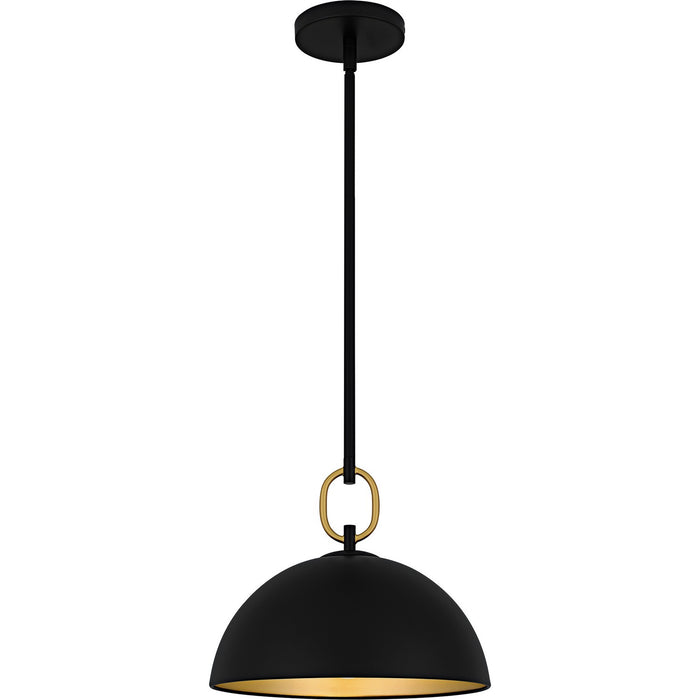 Cleo One Light Pendant in Matte Black