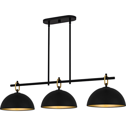 Cleo 3-Light Linear Pendant in Matte Black