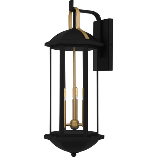 Crestfield Three Light Outdoor Wall Lantern in Matte Black