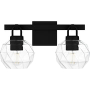 Celina 2-Light Bath Vanity Light in Matte Black