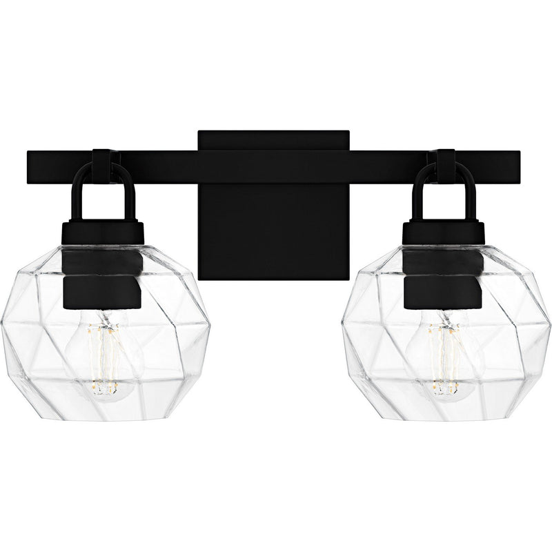 Celina 2-Light Bath Vanity Light in Matte Black