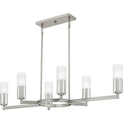 Cruz 6-Light Island Chandelier in Brushed Nickel