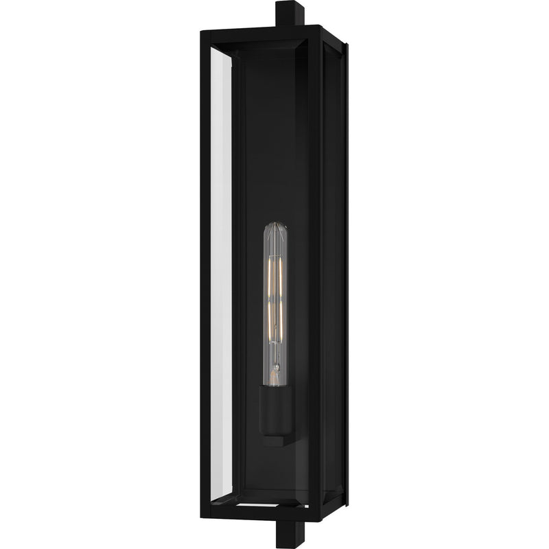 Dale One Light Outdoor Wall Lantern in Matte Black