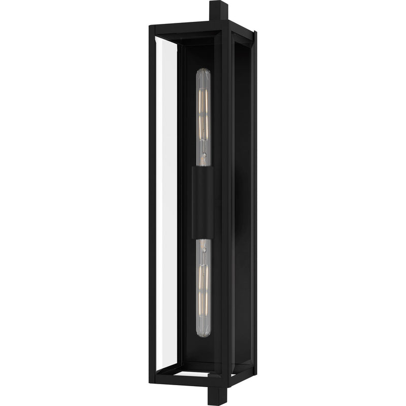 Dale Two Light Outdoor Wall Lantern in Matte Black
