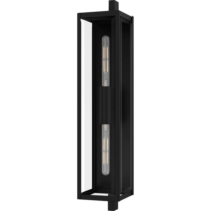 Dale Two Light Outdoor Wall Lantern in Matte Black