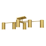 Foreland 6-Light Semi-Flush Mount in Brushed Gold