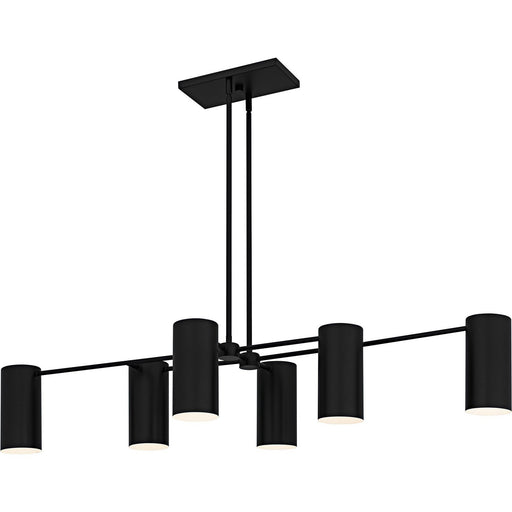 Foreland 6-Light Linear Chandelier in Matte Black
