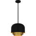 Frankie Three Light Pendant in Matte Black