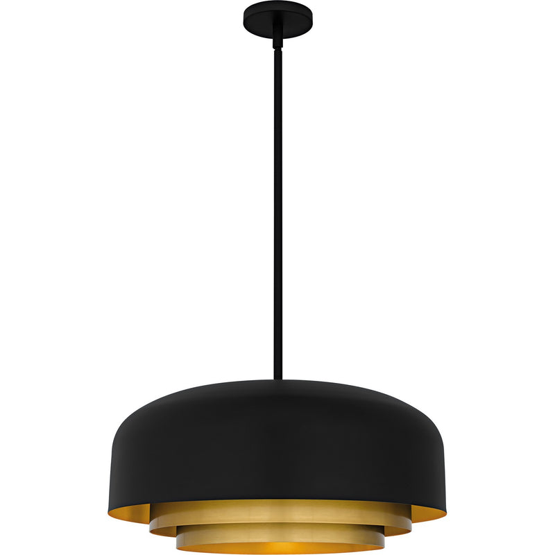 Frankie Four Light Pendant in Matte Black
