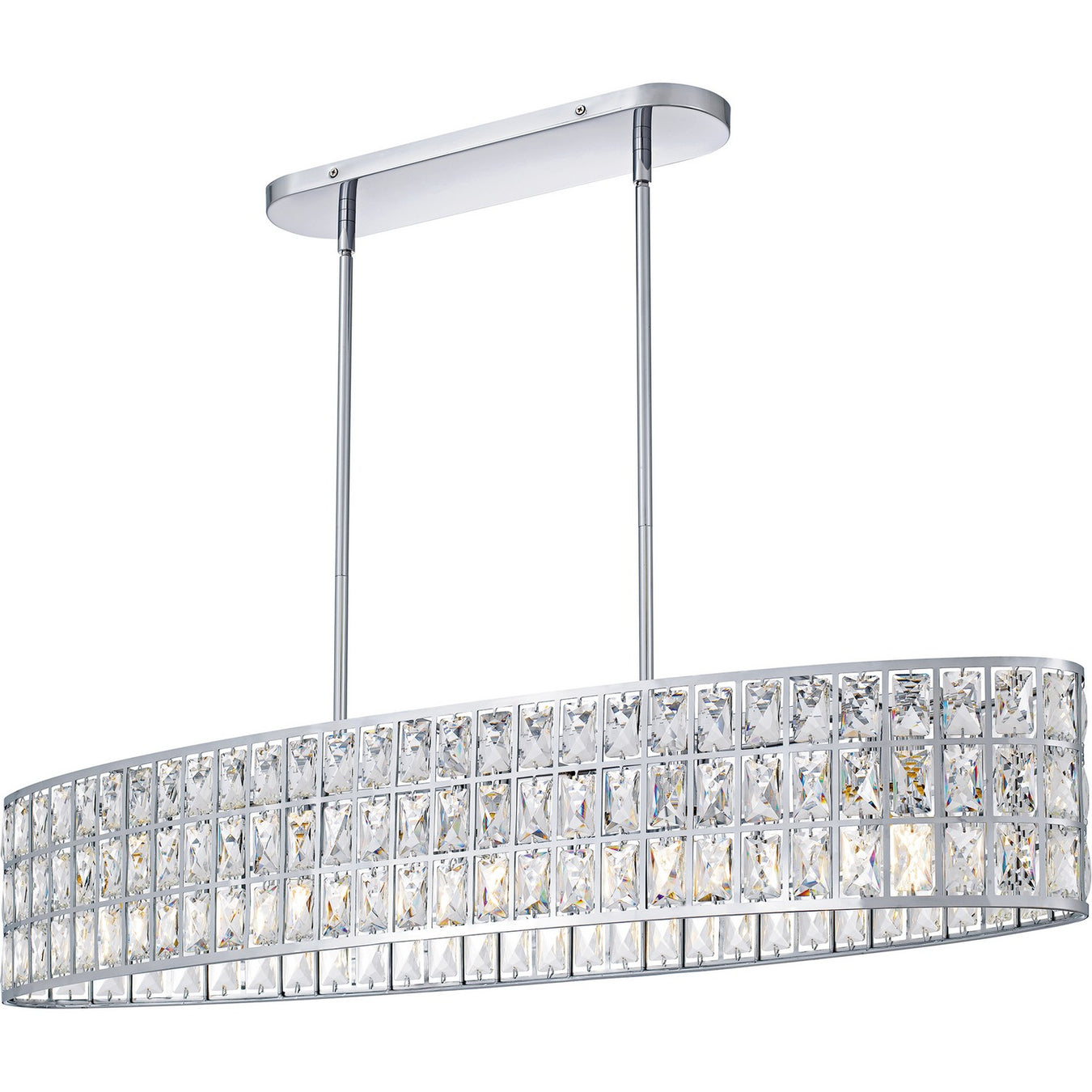 Gibson Five Light Linear Chandelier in Polished Chrome