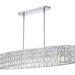 Gibson Five Light Linear Chandelier in Polished Chrome