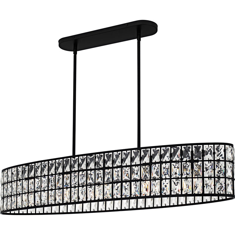 Gibson 5-Light Linear Pendant in Matte Black