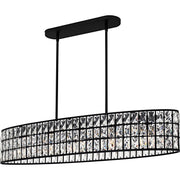 Gibson 5-Light Linear Chandelier in Matte Black - Lamps Expo