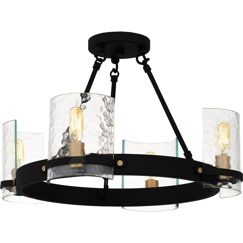 Gloucester 4-Light Semi-Flush Mount in Matte Black